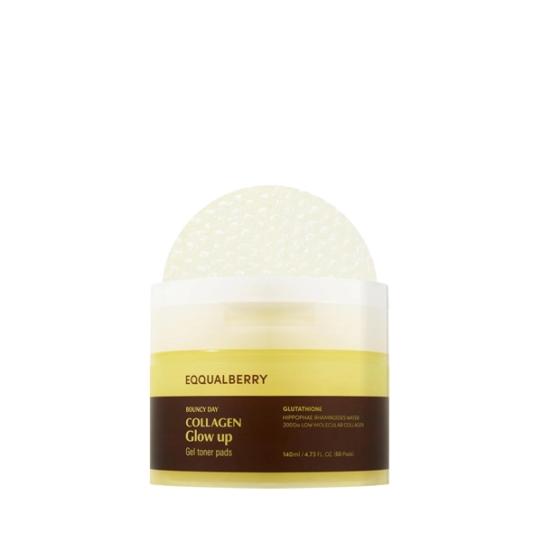EQQUALBERRY_Bouncy_Day_Collagen_Glow_Up_Gel_Toner_Pad_texture blank
