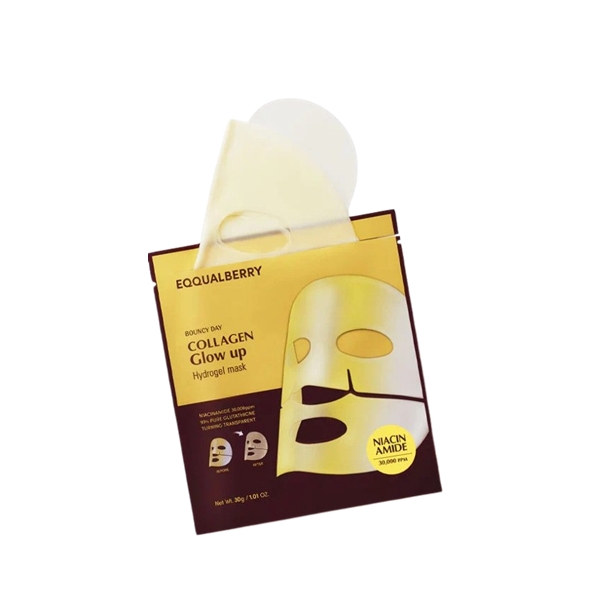 EQQUALBERRY_Bouncy_Day_Collagen_Glow_Up_Hydrogel_Mask_texture blank